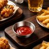Mini nádobky na omáčku pro hot pot 6 ks Nerezové misky na koření, Misky na dipování, Stříbrné misky na koření Kuchyňské Stohovatelné Kulaté misky na dochucovadla Domácí