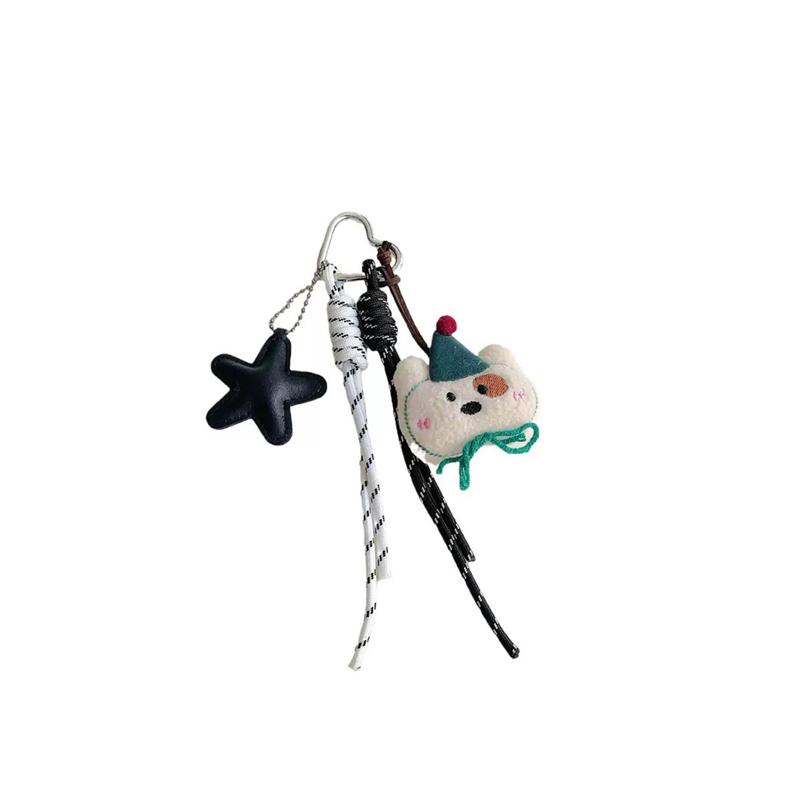 Unisex Bag Pendants Cartoon Plush Teddy Bear Doll Star Funny Cute Kawaii High Quality Bag Accessories Multifunctional Keychains