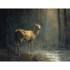 Canvas  Dark Forest Wildlife Fox Lion Black Swan Retro Posters Prints Wall Art Picture Living Room Home Decor Wall Decor