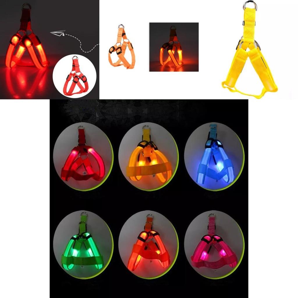Versatile Led Pet Harness For Nighttime Walks With Adjustable Sizing For Dogs