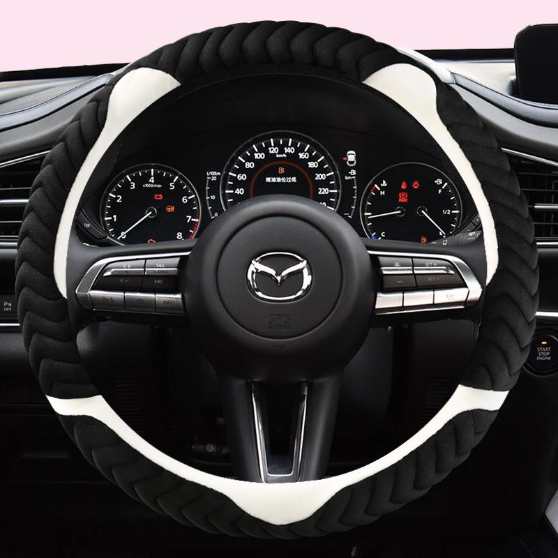 

Зимний плюшевый чехол на руль автомобиля для Mazda 3 Axela CX-30 MX-30 CX-5 CX-50 Auto