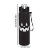 750ML Portable Outdoor Water Bottle with a One-Click Lid And Straw Perfect for Halloween with a Large Capacity And Quirky Design