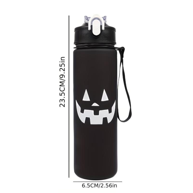 750ML Portable Outdoor Water Bottle with a One-Click Lid And Straw Perfect for Halloween with a Large Capacity And Quirky Design