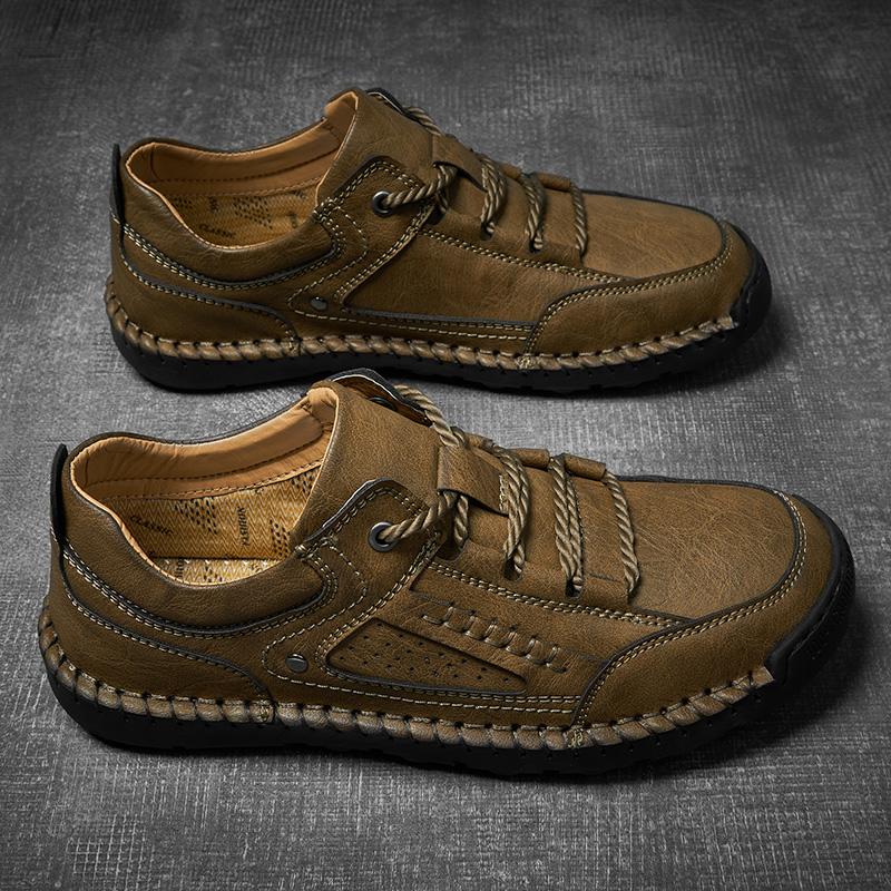 Classic Handmade Men Shoes Breathable Casual Leather Shoes Men Loafers Comfortable Moccasins Men Flats Shoes