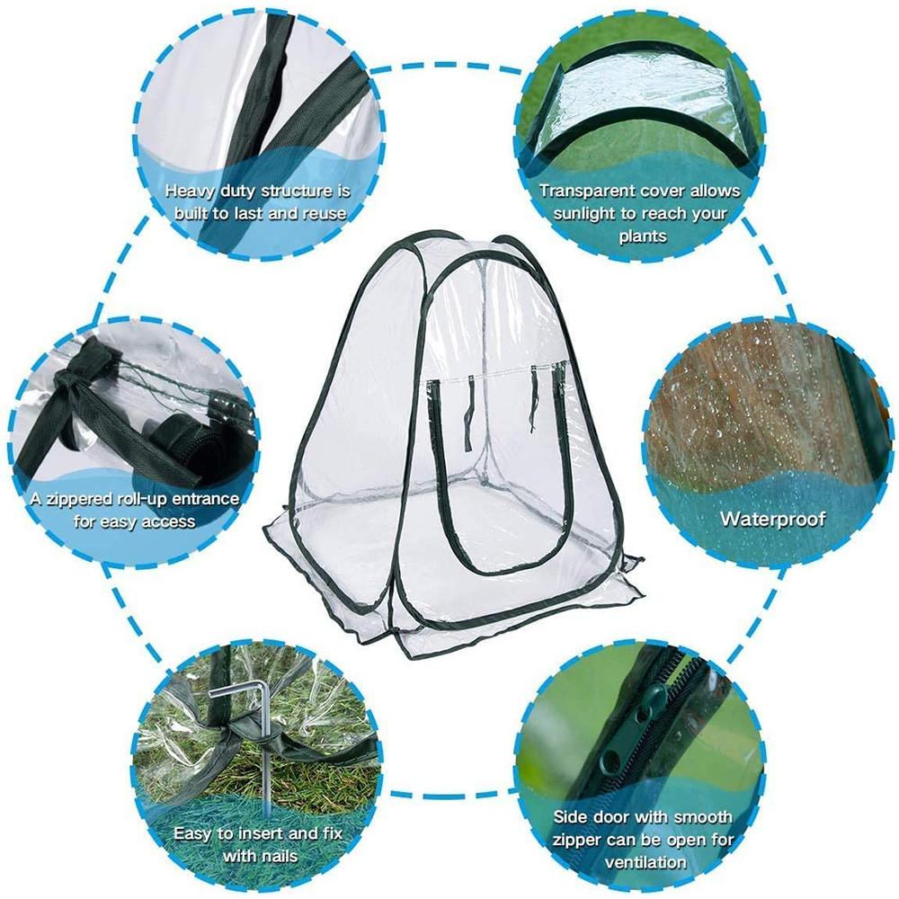 Transparent Foldable Home Gardening Greenhouse Mini Portable Sunroom Balcony Garden Seedling Plant Protection Cover