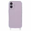 For iPhone 16 Case TPU 1.8mm Clear Phone Cover with Lanyard Holes