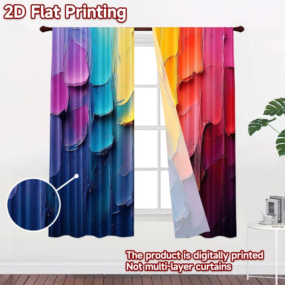 2D flat Photography Backdrop Scene Tapestry Colorful Strokes 100% Polyester Family Party Perfect for Suitable for patio and