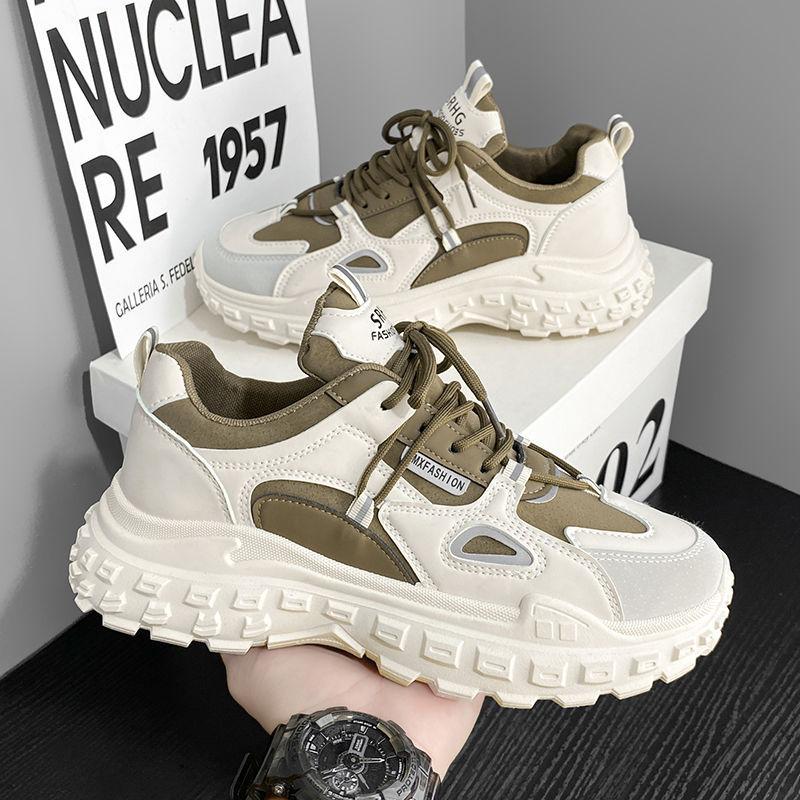 Platform Fashion Sports Shoes Summer New Internet Celebrity Hong Kong Style Breathable Casual Work Non-slip Wear-resistant Dad Shoes