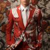 Blazer Masculino Cos Party Palco Boate Brilhante Cool Performance Blazer com Estampa 3D
