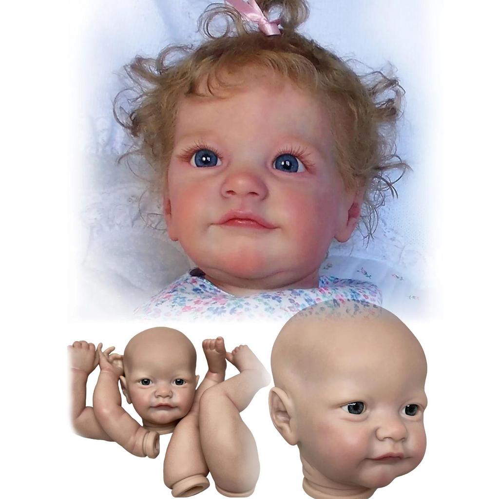 55 CM Bebe Reborn Kits Tobiah Handmade Painted Open Eyes Reborn