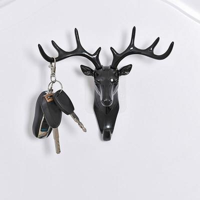 Wall Hanging Hook Vintage Deer Head Antlers for Hanging Clothes Hat Scarf Key Deer Horns Hanger Rack ADM