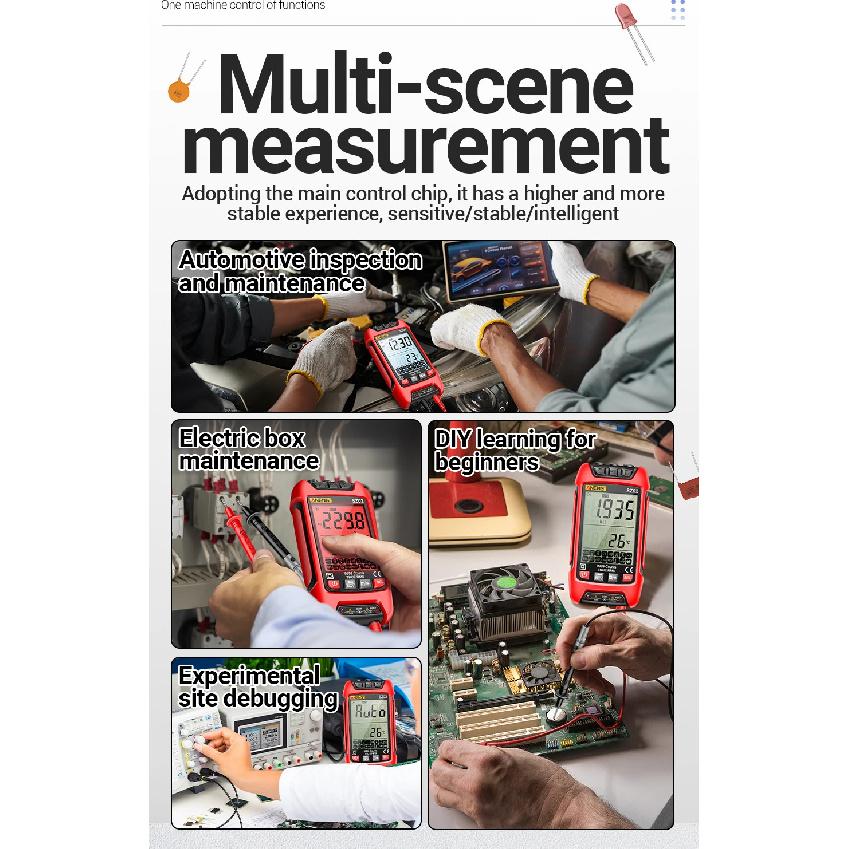 Digital Multimeter Smart ANENG  AC/DCVoltage Capacitance Meter 6000 Counts Auto Electrical Temp Resistance Transistor Test tools