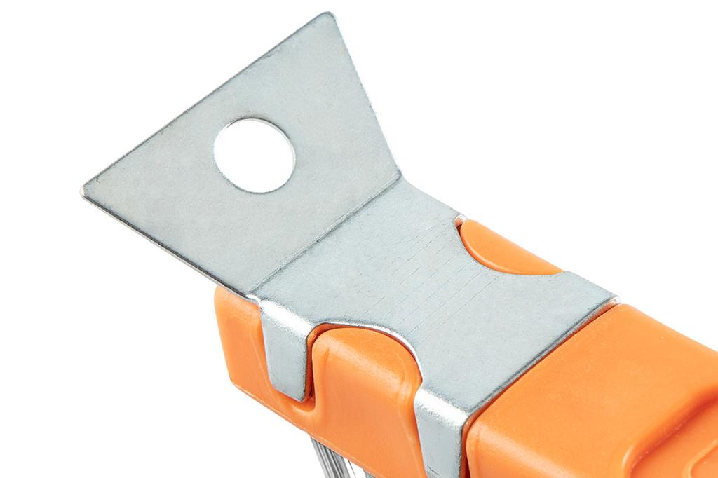 Wire brush, stainless steel, 3x19 rows, with scraper