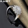 925 Silber Große Blume Kristall 7-10 Ring Charm Zubehör Für Frauen Schmuck