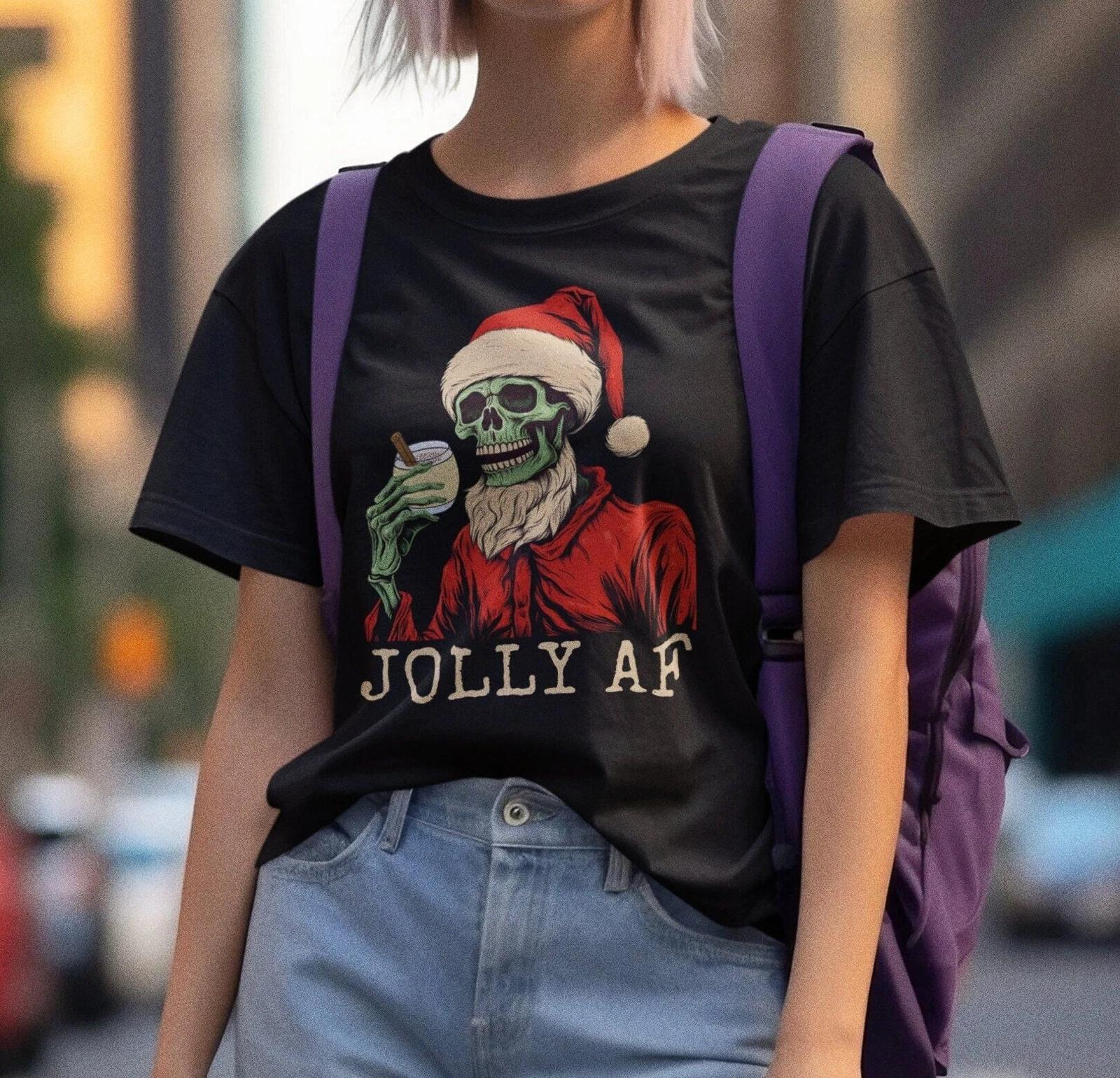 Eggnog Shirt Christmas Skeleton XL