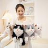New Cute Simulation Lie prone Posture Cats Plush Toys Stuffed Soft Animal Cat Dolls for Children Baby Party Decor Birthday Gifts