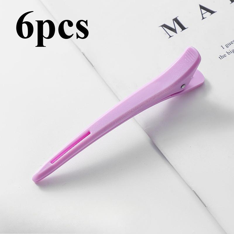6pcs Non-Slip Font Hair Clips | Professional Salon and Home Hair Styling Division, Silicone Tape, Suitable for Hairdressers