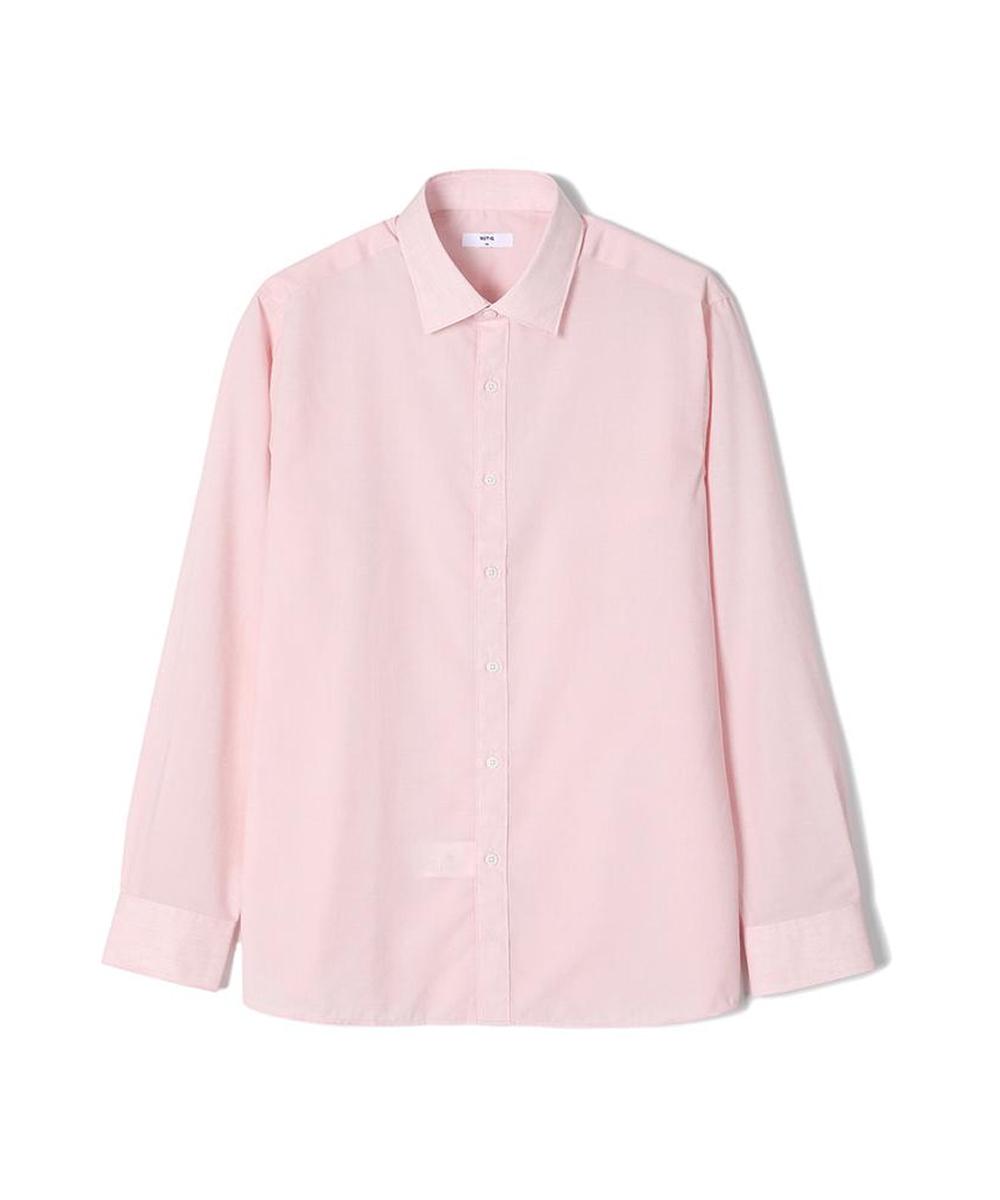 Notig Linen Blend Comfort Slim Fit Solid Shirt Pink Pink/100