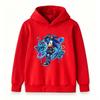 Kids Boys Girls Casual Pullover Hoodie, Cool Graffiti Cartoon Speed Hedgehog Print Long Sleeve Comfortable Soft Streetwear Hooded Sweatshirt for