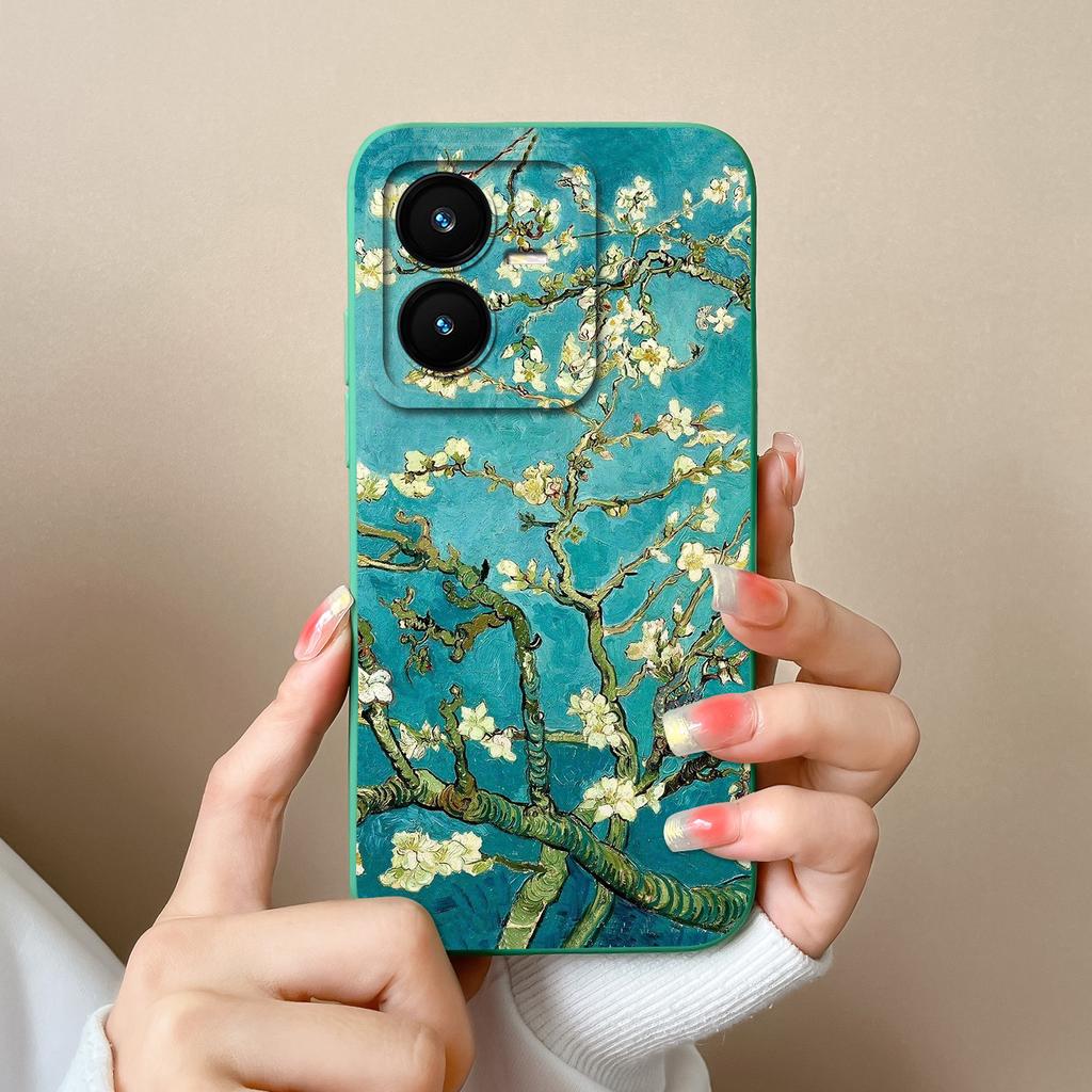 Case For Vivo Y22 Y22S Cover Camera Lens Protector For Vivo Y 22 Soft Liquid Silicone Cartoon Phone Back Covers For Women Man