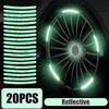 20x Colorful Reflective Car Wheel Hub Stripe Tape Rim Stickers Decal Accessories
