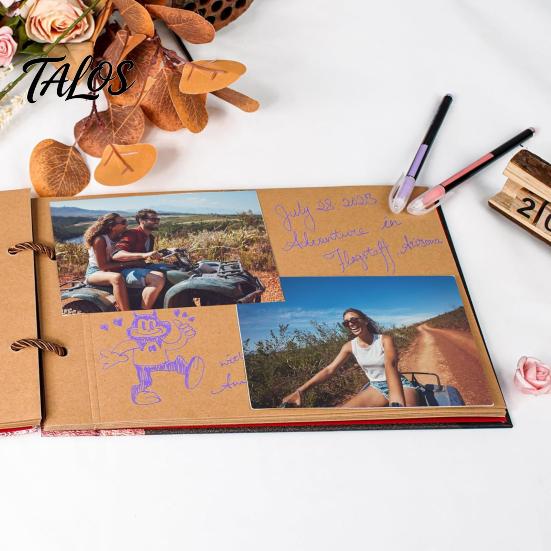 Großes leeres Seiten Fotojournal DIY-Album, Hardcover-Scrapbook-Papier-Erinnerungsbuch für verstellbare Reihenfolge Hochzeiten Jubiläen Baby Familie Reisen, Kunst &