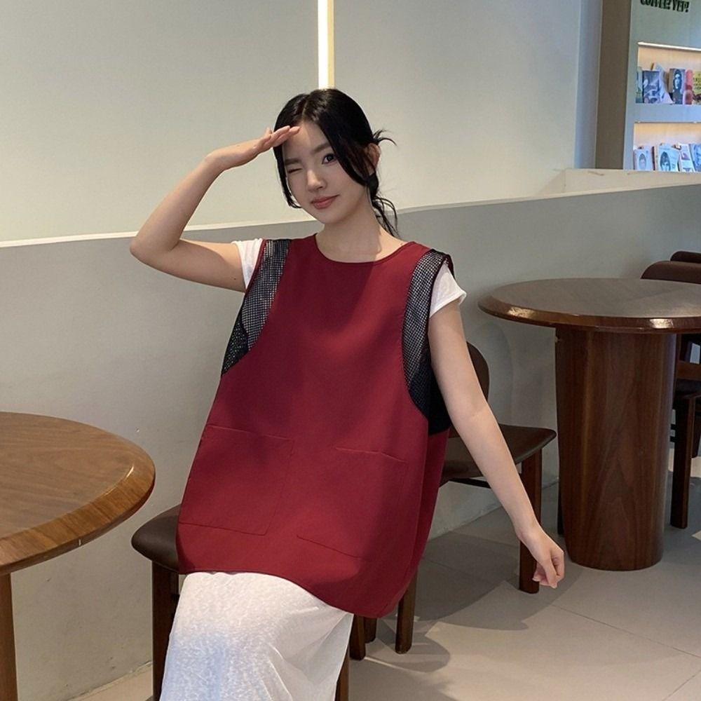 Nastavitelná Vodotěsná Zástěra Odolná proti Oleji Pekařská Zástěra Odolná Zástěra bez Rukávů Restaurace