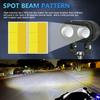 2Pcs Motorcycle LED Spotlight Long Focus Dual Lens High Brightness Off Road IP68 Waterproof Strobe Light