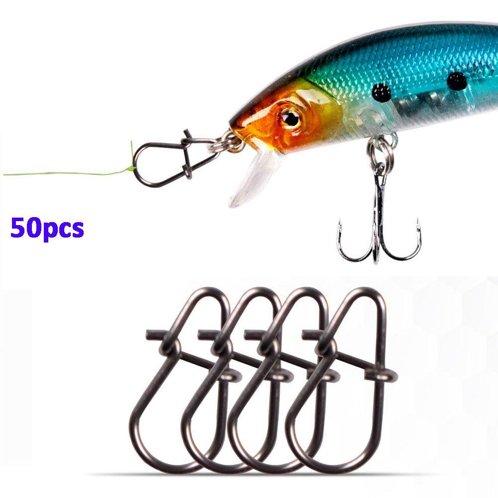 Fishing Accessories Stainless Steel 0.6mm Fish Hook Pins Safety Snaps Fast Clip Lock Lure Connector