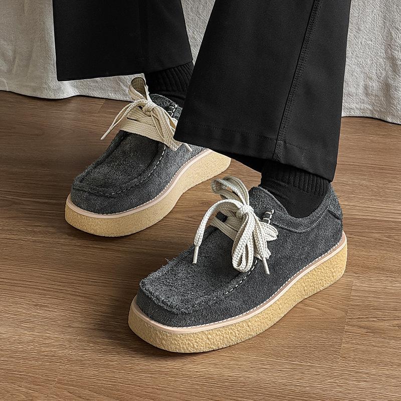 

Spring and summer new fashion retro trend versatile single shoes comfortable casual dopamine with trendy shoes 8706-J 46 сірий колір