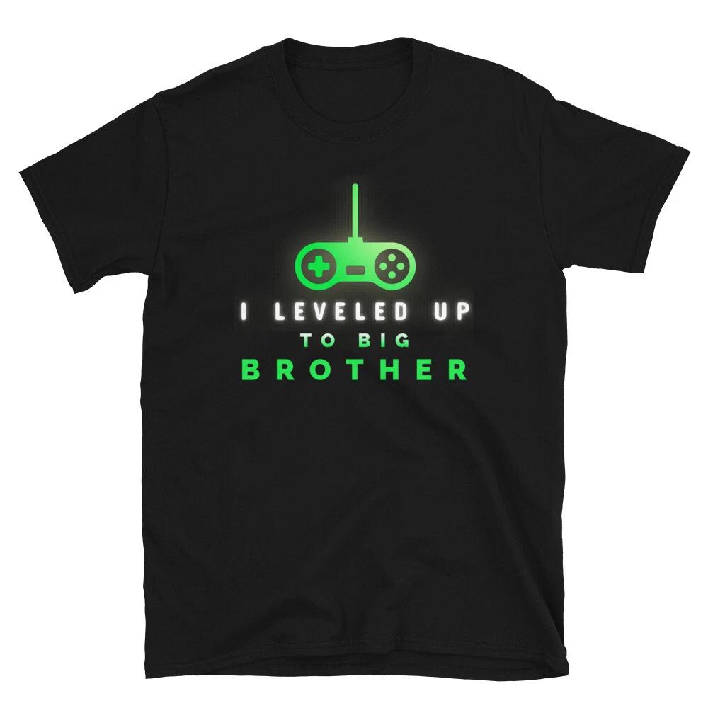 I Leveled Up to Big Bro 2020 Announcement Video Game Gift T-shirt S