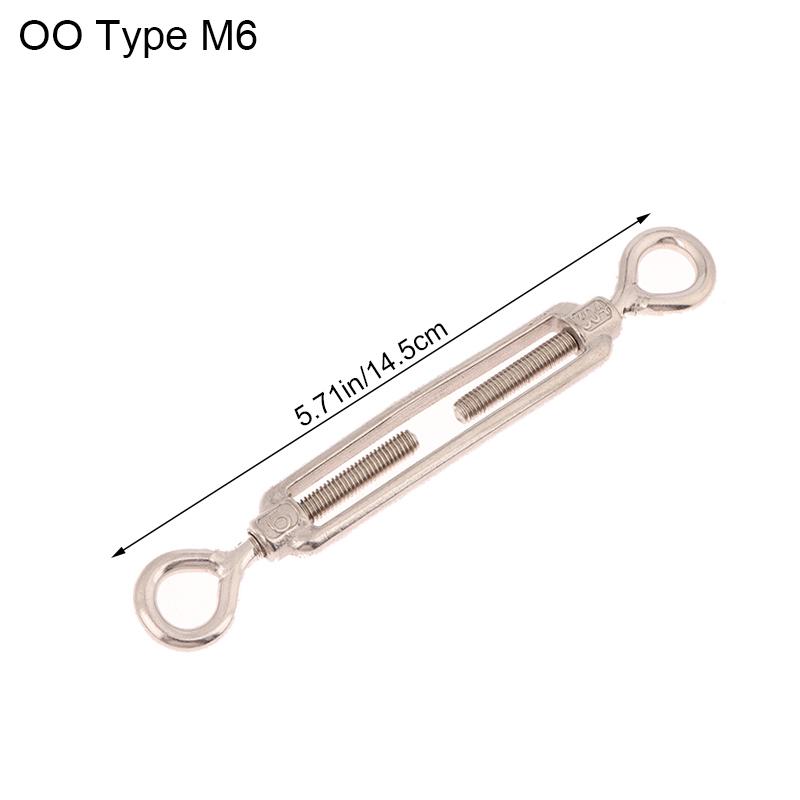 1Pc Oc/Oo/Cc Type M4 M5 M6 M8 Stainless Steel 304 Adjust Chain Rigging Hooks Eye Turnbuckle Wire Rope Tension Device
