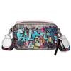 Personalized Graffiti Camera Bag Women's 2025 New Korean Version Fashion Trend Ins Wide Shoulder Strap Crossbody Small Square Bag Pu