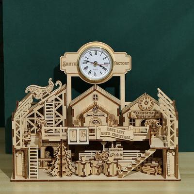 3D 3D Puzzle Gift House Wooden Puzzle Concentration Improvement DIY Puzzle Model House, Korean Popular Puzzles