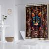 1Pc Cat Printed Waterproof Shower Curtain Bathe Hanging Curtain Partition Multi Size 12 Hooks Easy Installation Protect Privacy
