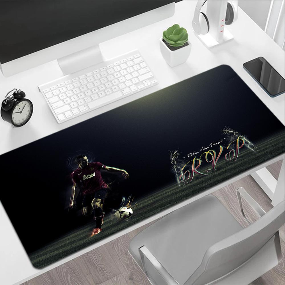 Football Player Action Large Mouse Pad Desk Mouse Pad Ultra-Long Desk Mat Non-Slip Rubber Bottom Office Desk Accessory