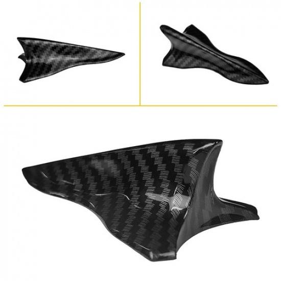 Accessories Car Roof Shark Fin Decorative Sticker Carbon Fiber Decors Universal