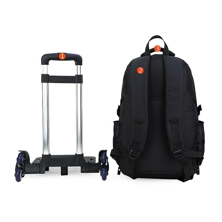 School Rolling Student Backpack 6 Wheels 9108