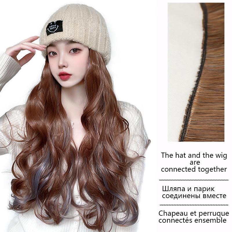 Buy Knitted Hat Fisherman Curly Hair 