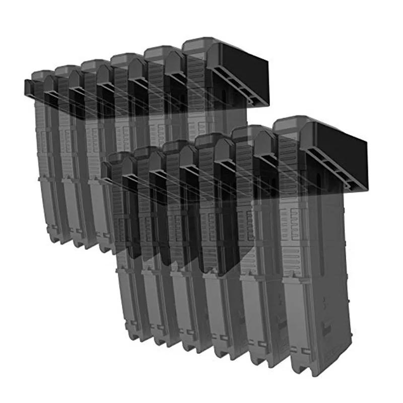 

Тактический подсумок на 6 магазинов AR15 PMAG, настенный держатель для магазинов, дополнительная полка для хранения, аксессуары для охоты и страйкбола чёрный