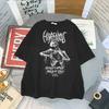 T Shirt Skull Print Gothic Streetwear Summer Loose Men Women T-shirt Punk Dark Grunge Top Harajuku Y2k Clothing
