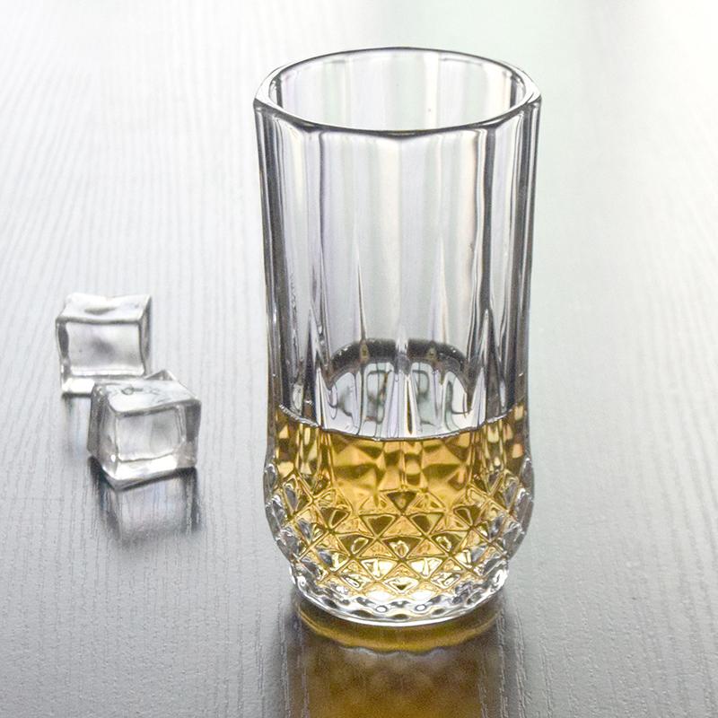 250ml French Style Luxury Straight Whiskey Glass Creative Crystal Carving Glass Cup Milk Juice Tea Cups Cold American Coffee Mug