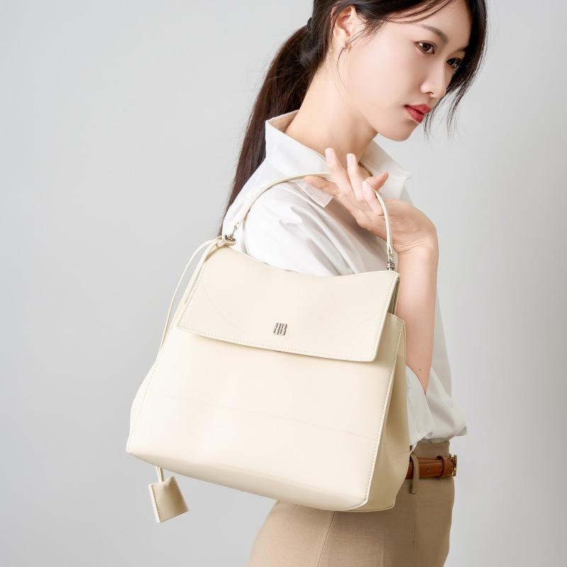 Lederhandtasche mit großem Fassungsvermögen, neue vielseitige Nische, hochwertig, für Büroangestellte, Pendlerinnen, Damenhandtasche