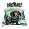 Three-Piece Cute Pet Quilt Cover 3D Digital Printing Bedding Kit