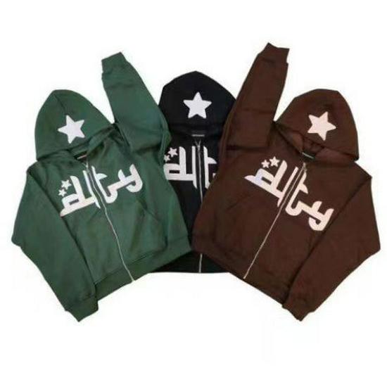 Unisex Gothic Harajuku Y2K Kawaii Zipper Hoodie - Dark Style Hip Hop Casual Jacket Sweatshirt