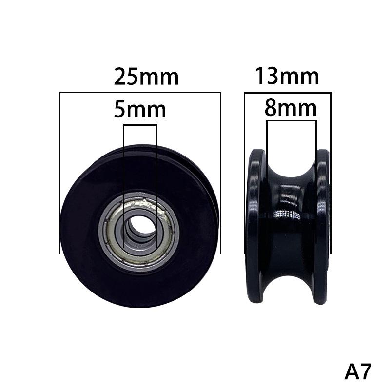 U-groove Nylon Round Pulley Ball Bearing Wheels, Used For Door And Window, Shower Pulley, Drawer Sliding Door Diameter 23-43mm