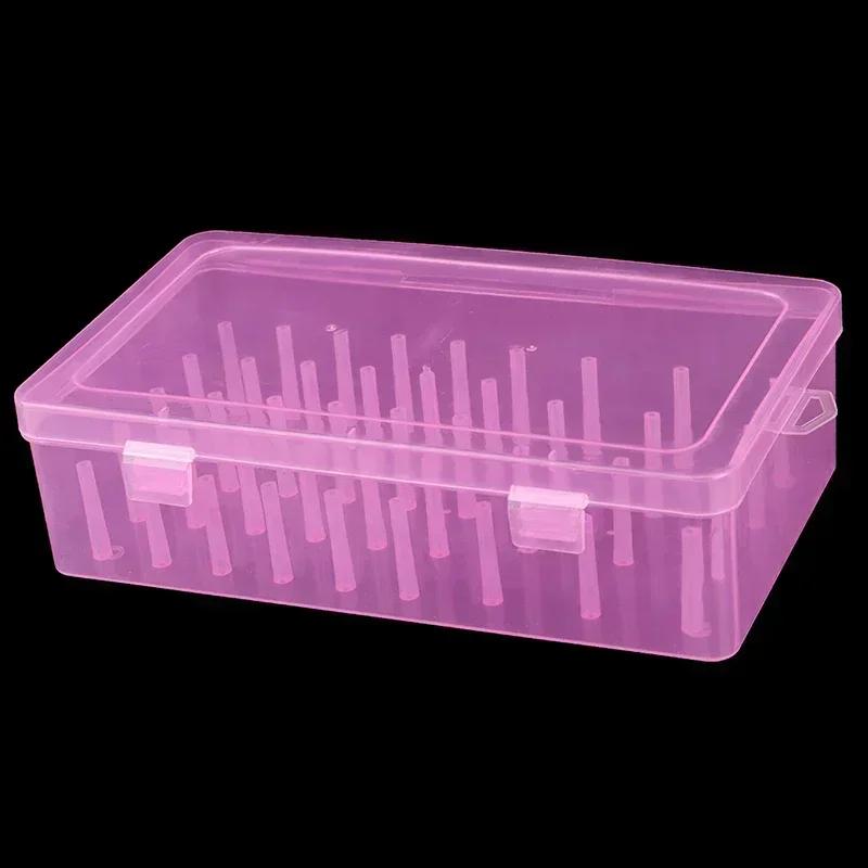 Sewing Threads Storage Box Transparent Bobbin Case for Easy Needle Wire Organizing Durable Ideal for Sewing Reels