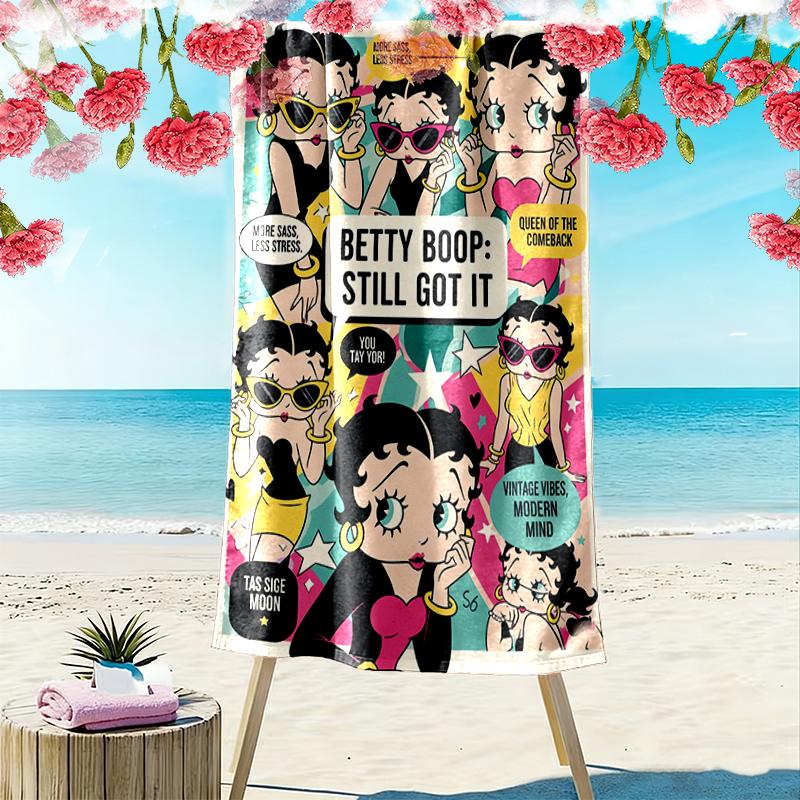 Betty Boop Beach Towel, A Must-have for Any Perfect Trip, Perfect Birthday, Holiday Gift For Family and Friends