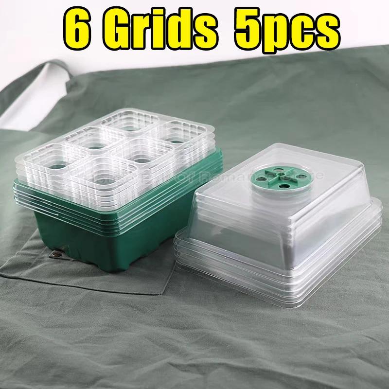 Growing Starting Nursery Trays Seed Starter Kit with Adjustable Humidity Dome and Base Indoor Greenhouse Mini Propagator Seeds
