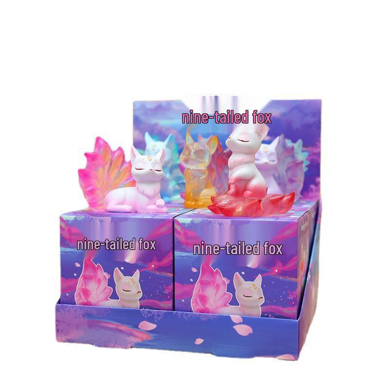 Douyin Trendiges Plüschtier Neunschwänziger Fuchs - Niedliche Blindbox Harzornament